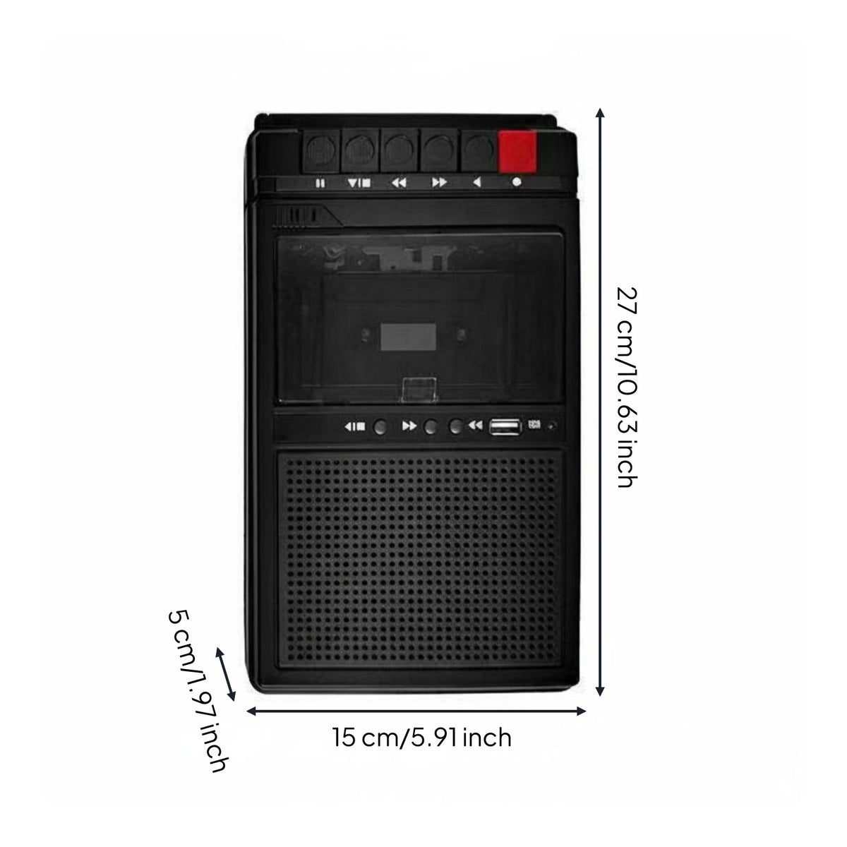 Retro Cassette Player Recorder Two-Way Power Supply Portable Cassette Player