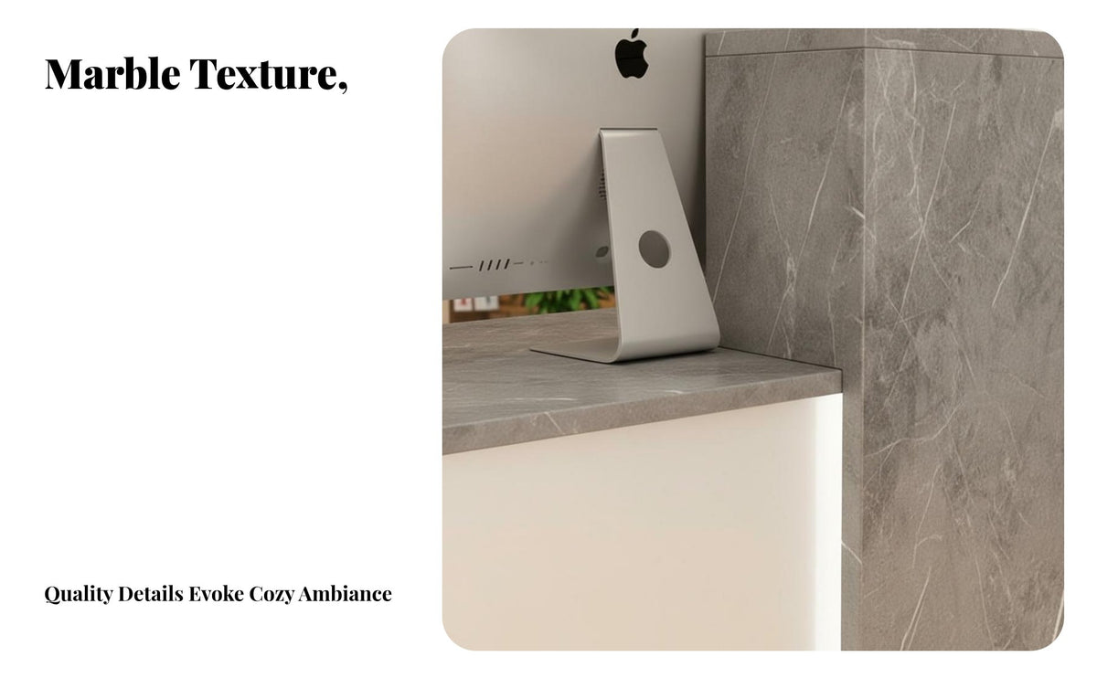 Versatile Application Retail Checkout Desk Long-Lasting Construction Modern Checkout Counter Easy to Clean Modern Reception Counter Wear-Resistant for Shopkeepers, Receptionists, Business Owners, Restaurant, Office Lobby, Sales Center