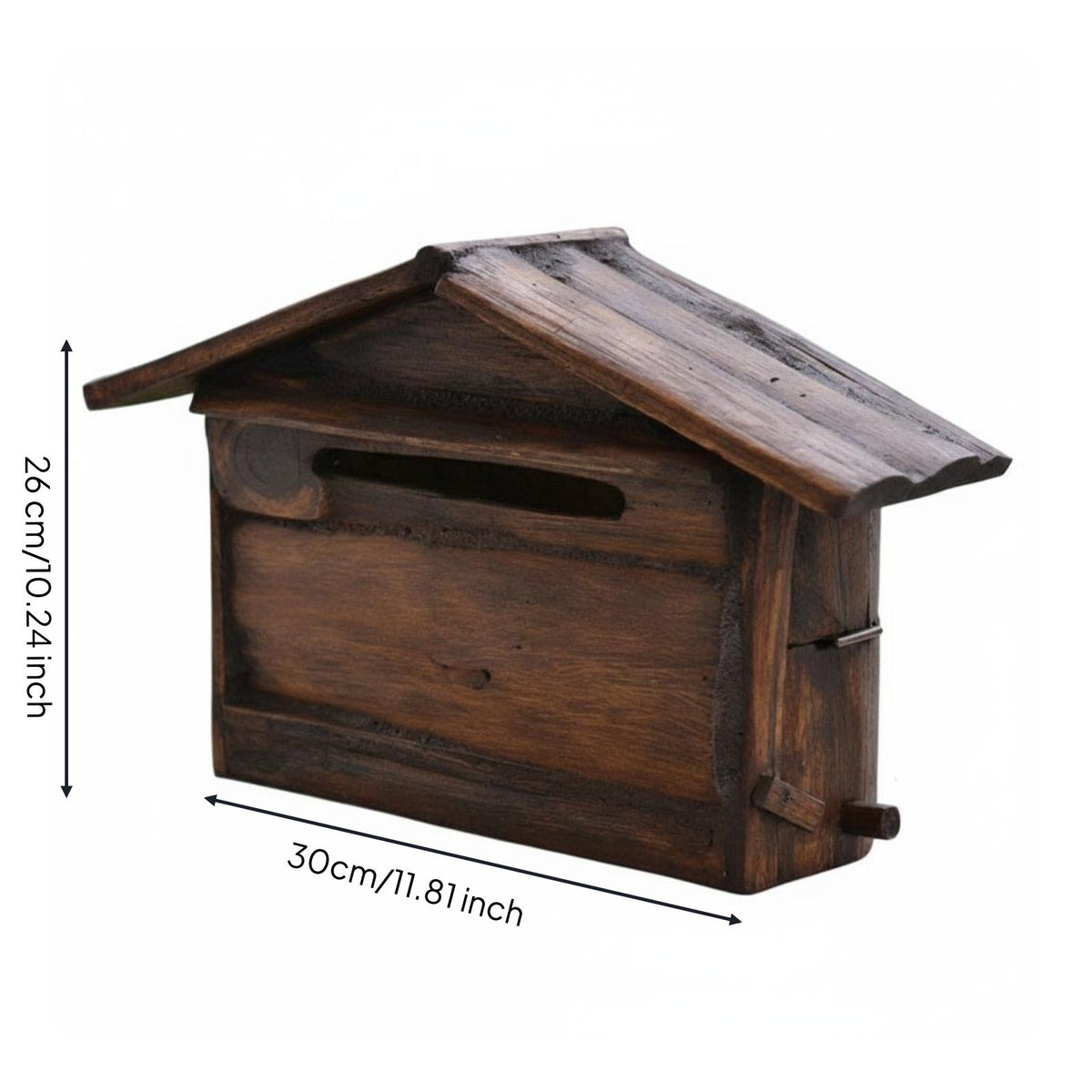Rainproof Wooden Mailbox Weather Resistant Home Decor Easy Installation