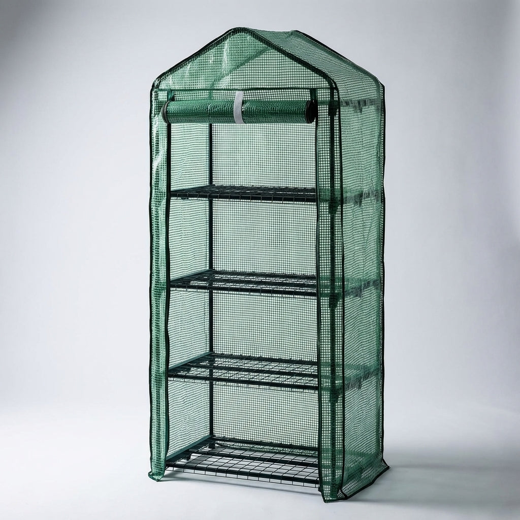 Small Greenhouse for Small Gardens and Tomatoes, Portable Green House with Stainless Steel Frame, Mini Outdoor Greenhouse, Three-Piece Set
