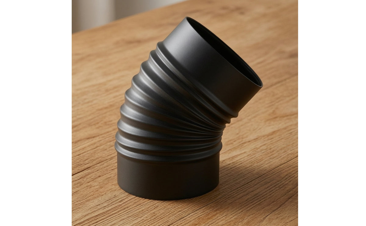 Heating Flue tube Elbow Corrugated Chimney Flue Elbow Heat-Resistant Fitting for Home Improvers