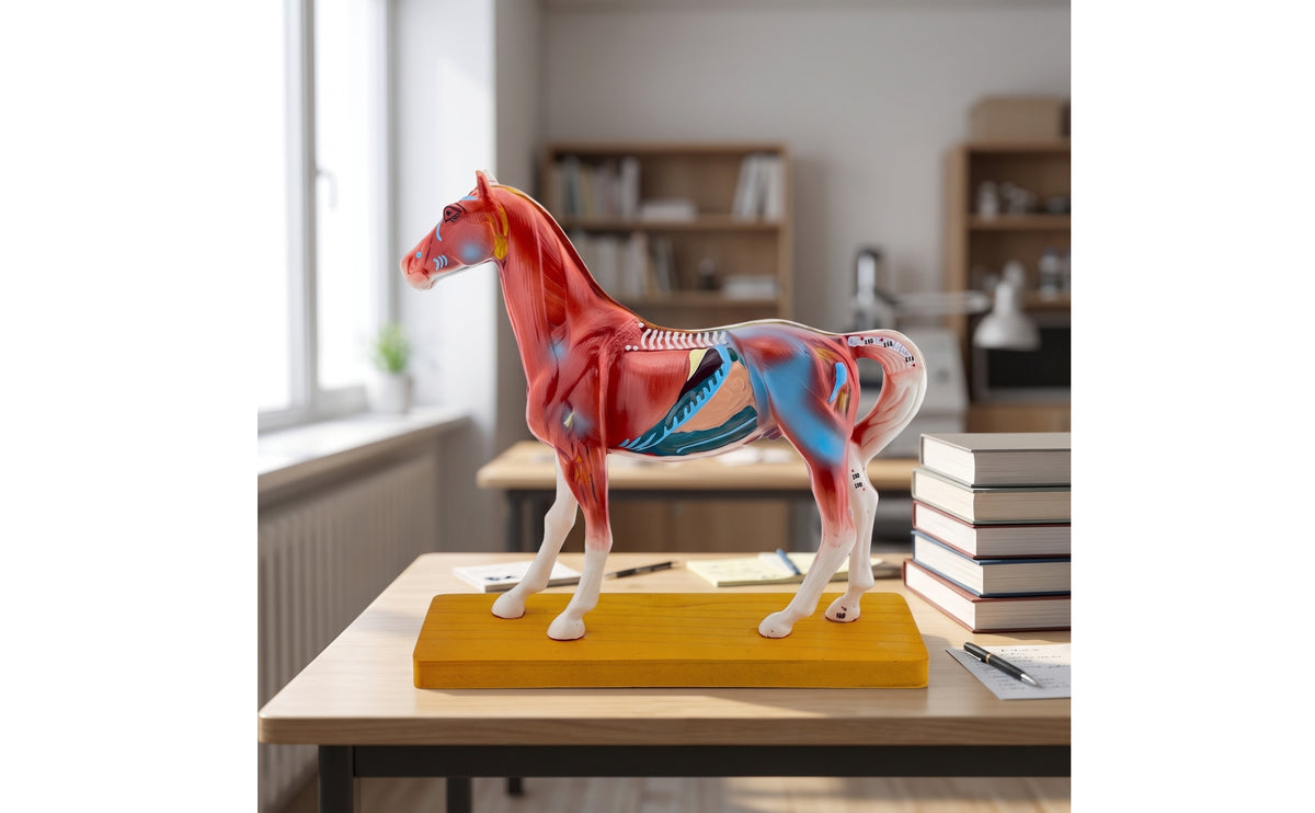 Highly Detailed Horse Anatomy Model with Acupuncture Points Multicolor Horse Acupuncture Model Realistic Professional-Grade for Classroom