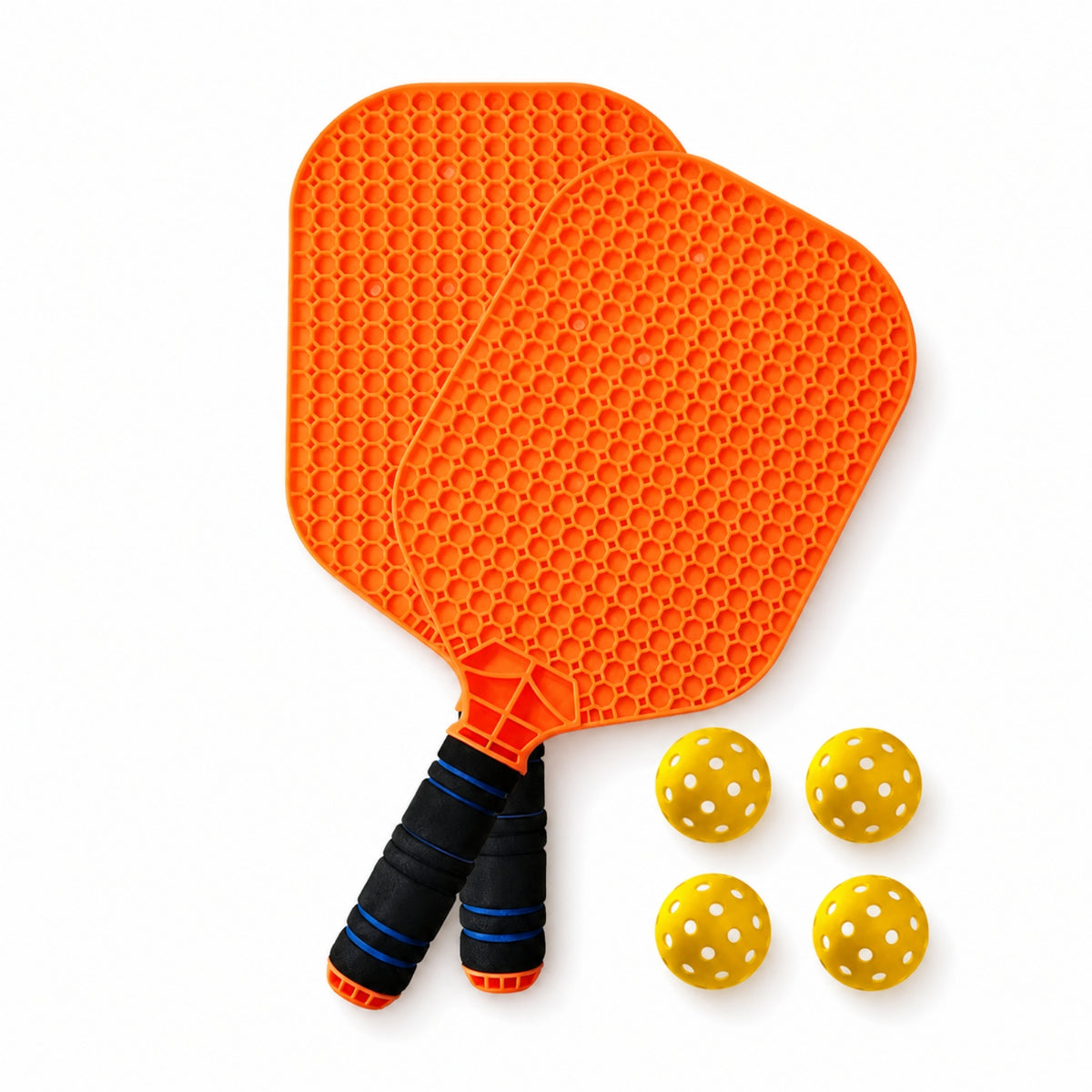 Pickleball Paddle Set with Balls Perforated Pickleball Set with Balls Honeycomb