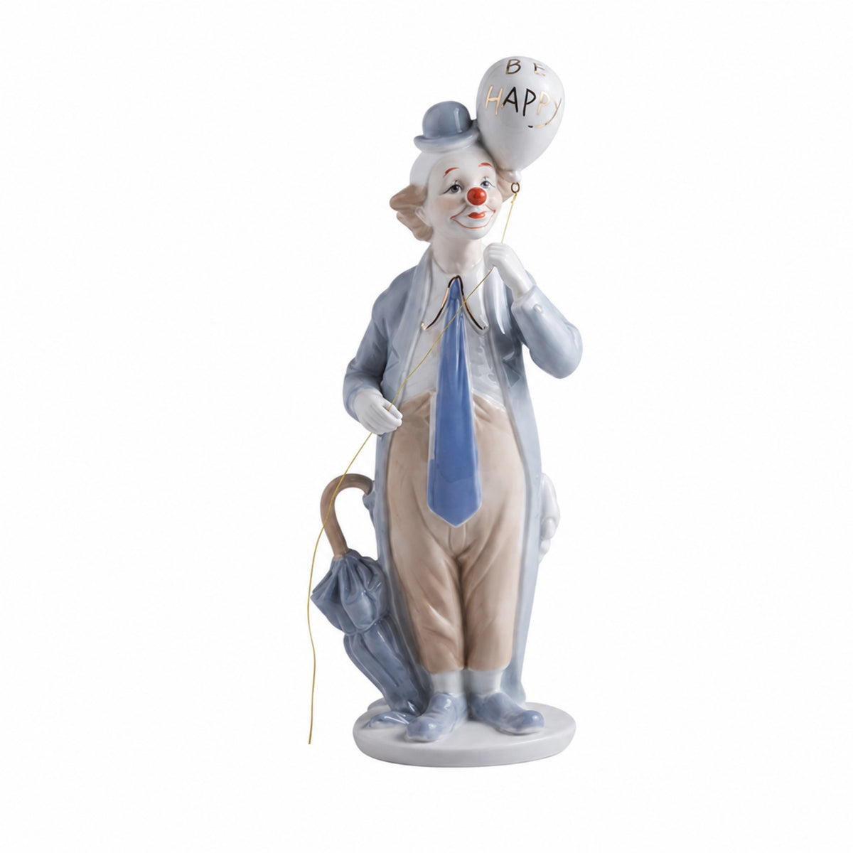 Ceramic Clown Figurine Delicate Clown Ornament Hand Painted Decorative Figurine for Shelf