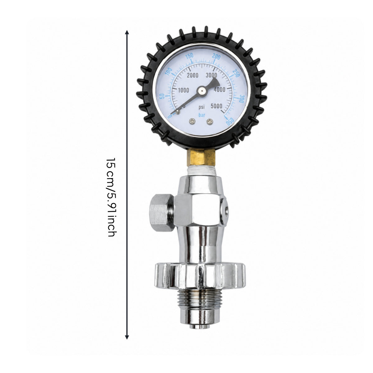 Scuba Cylinder Pressure Test Gauge Pressure Tester with DIN Connection Portable for Dive Technicians