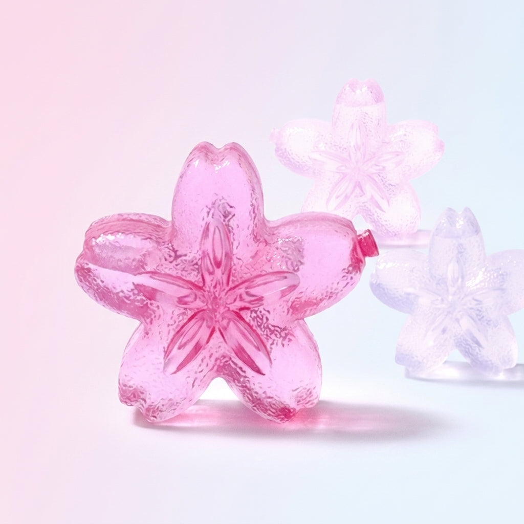 Freezer Blocks in Cherry Blossom Flower Shapes for Gift Sets, Reusable Whisky Stones for Home Bar, 14 Pack of Summer Essentials, Gift for Her