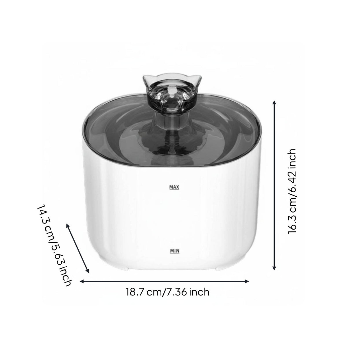 Rechargeable Kitty Fountain Easy to Clean Pet Care Item Large Capacity