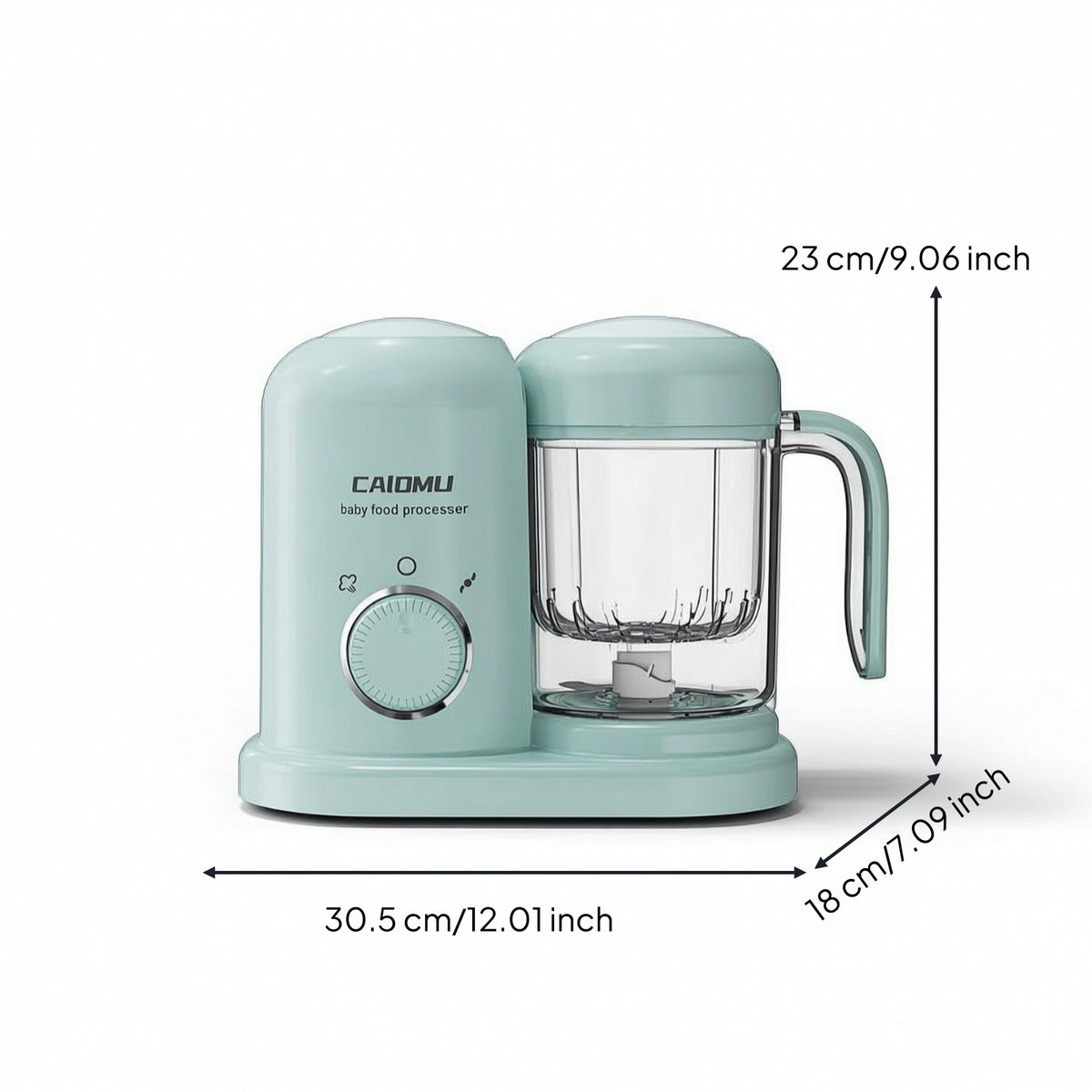 Compact Infant Food Steamer and Blender Electric Infant Food Blender and Steamer Rotary Control Latex-without Latex for Kitchen