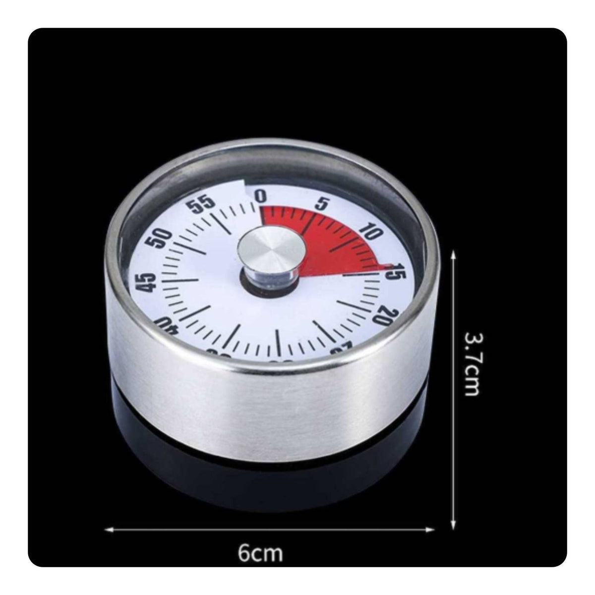 No Batteries Required Adhesive Mechanical Timer Loud Alarm Adhesive Kitchen Timer Easy to Use for Teachers, Students, Classroom, Study Room