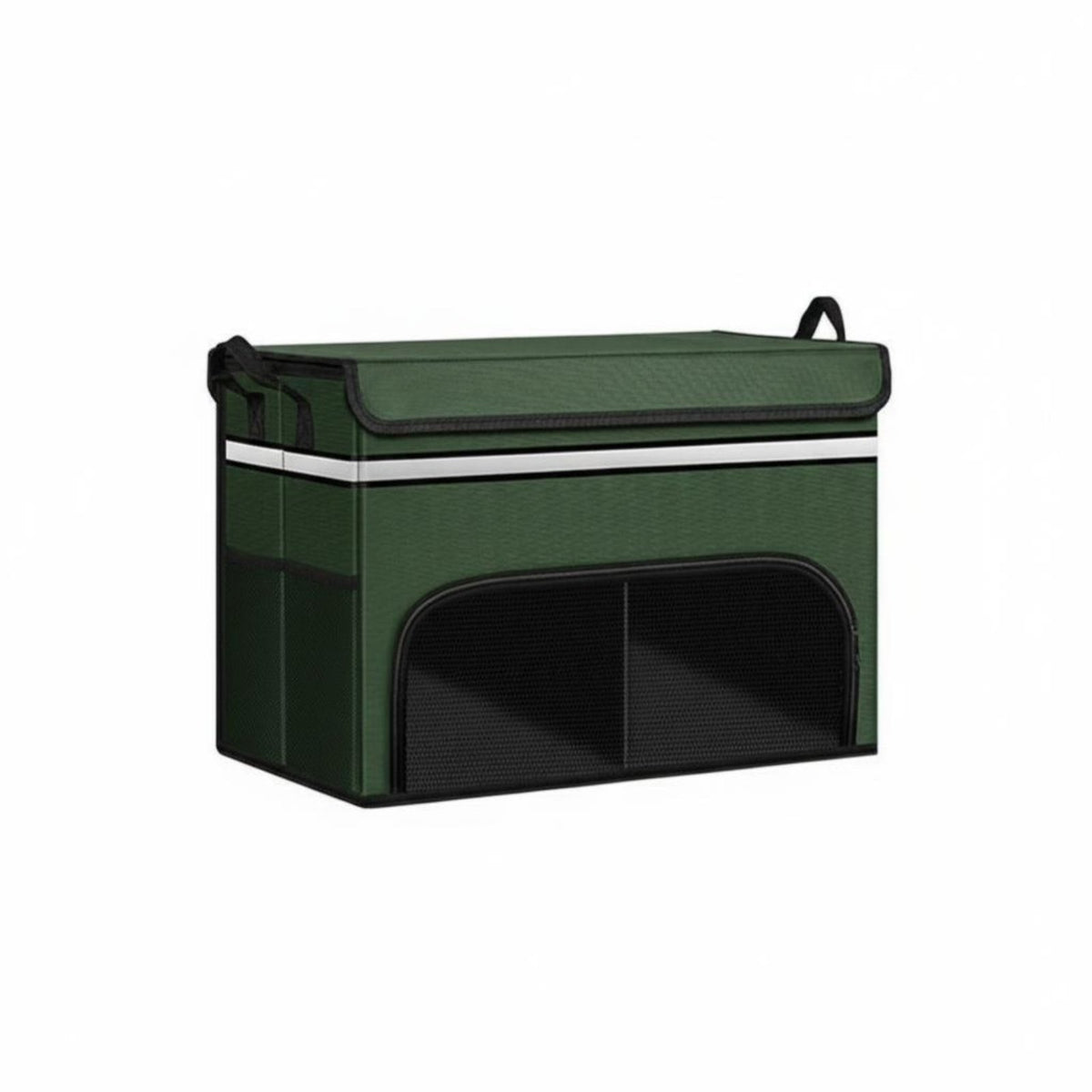 Two-Tier tier foldable Multi-Compartment Organizer Foldable Design foldable Compartment organizer Large Capacity Trunk Box long-lasting for Car Owners, Families, Commuters, journey Trips, Grocery Shopping, Camping, Garage