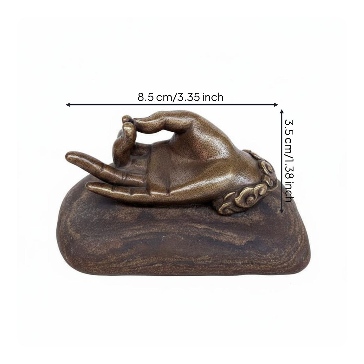 Hand Statue Decor Aged Finish Brass Sculpture Collectible for Art Lovers