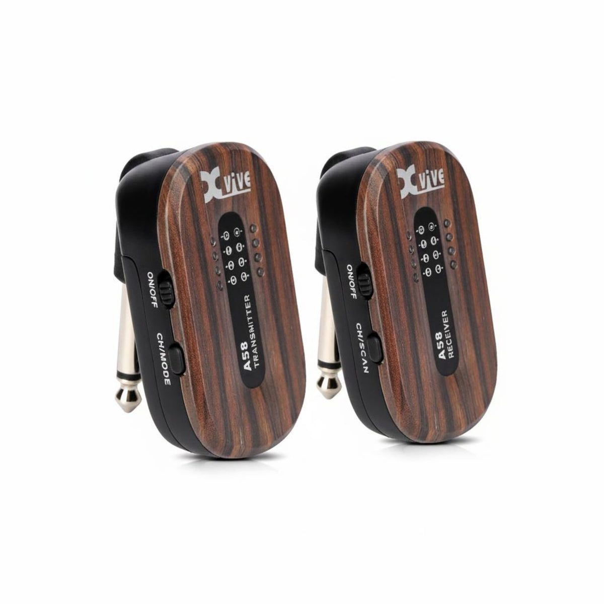 100 Feet Transmission Transfer Range Guitar Transmitter Receiver 5.8GHz Band Wireless Guitar System Ultra-Low Latency Wireless Instrument Audio System Removable Battery for Guitarists, Bassists, Musicians, Stage Performance, Practice, Studio Recording