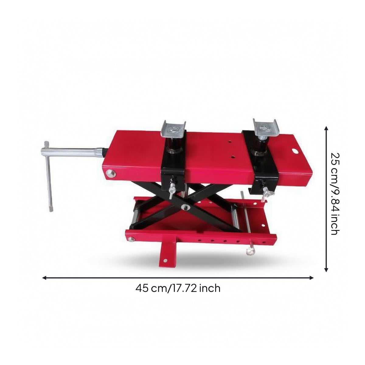 Motorcycle Lift with Support Arms Adjustable Motorcycle Lift Stand Manual Stand for Mechanics