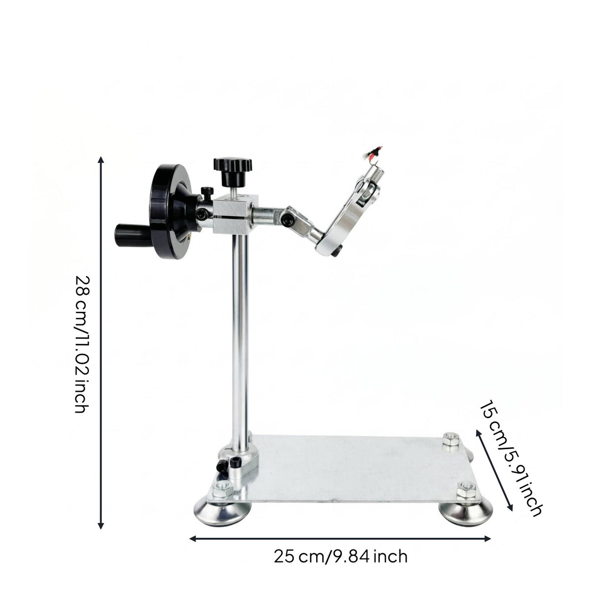 Rotary Fly Tying Vise 360° Rotation Fishing Tool Stainless Steel