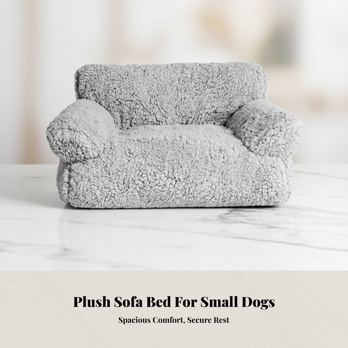 Dog Sofa Den Plush, Winter Warm Bed, Non-Shedding, Multi-Scene