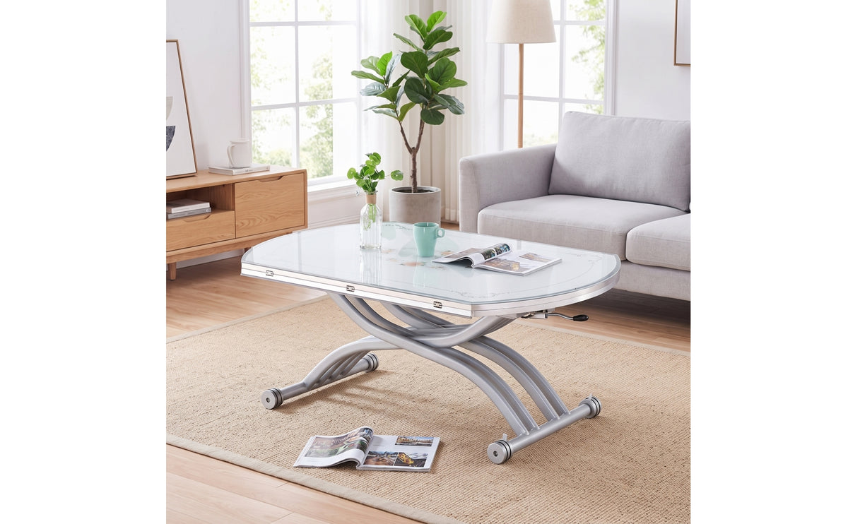 Liftelevating Coffee Table Table Coffee Table on Wheels Table with Wheels Space-Saving Furniture for Apartment Dwellers, Living Room, Small Areas