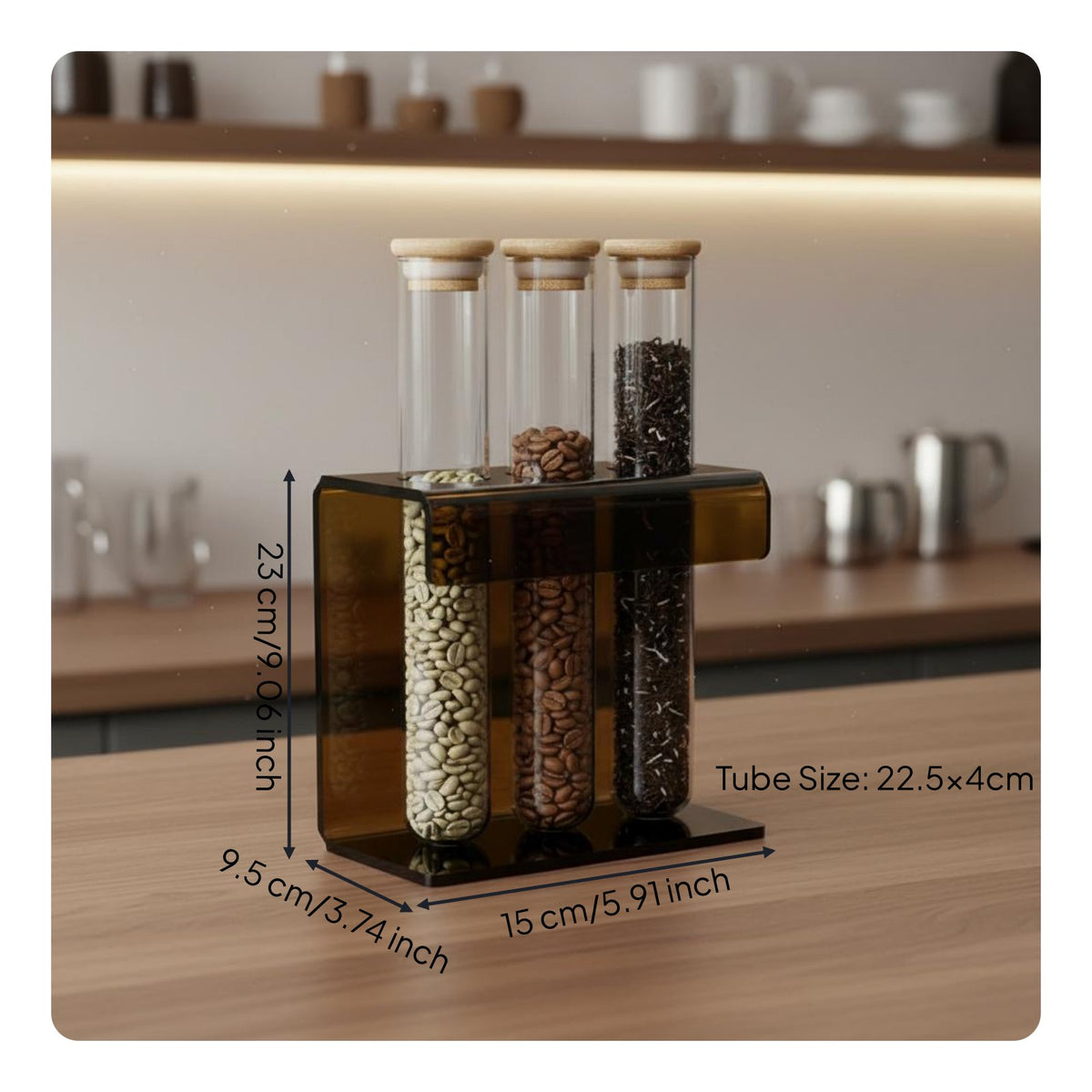 Coffee Bean Display Stand Airtight Seal Coffee Bean Display Rack Moisture-Proof