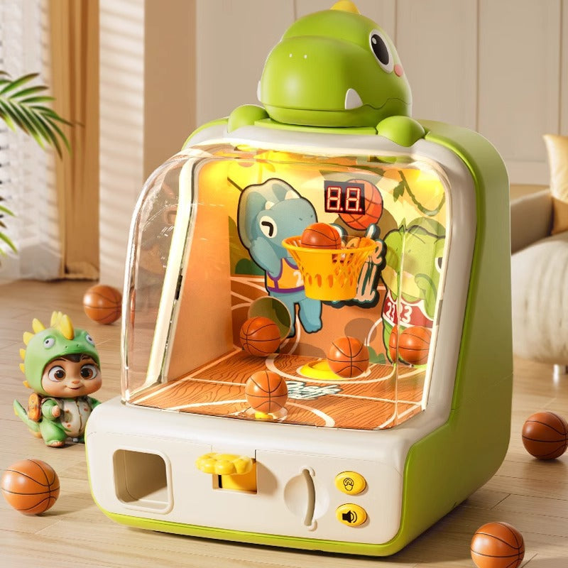 Desktop Basketball Arcade Game with Coin Scoring for Kids