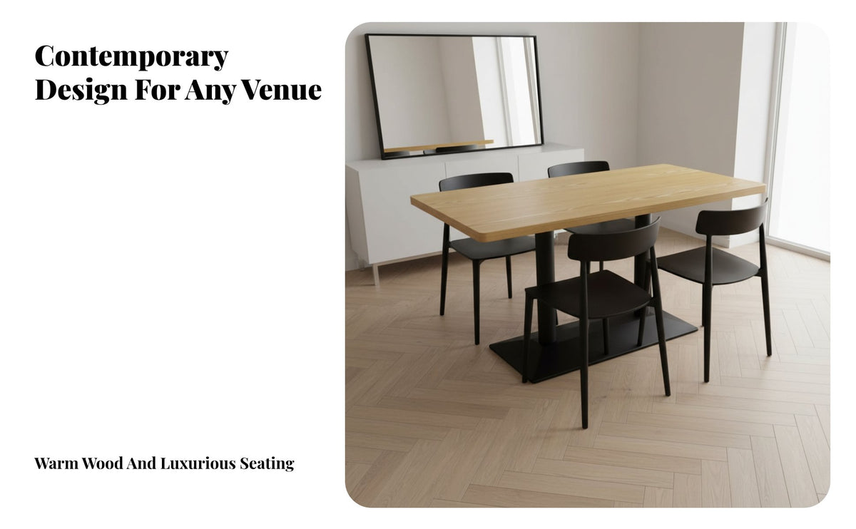 Long-Lasting Restaurant Booth and Table Set Easy to Clean Cafe Table and Chair Set Scratch-Resistant Tabletop Wooden Frame Diner Seating for Interior Designers, Business Owners, Dessert Shop, Hotel Lounge, Bar