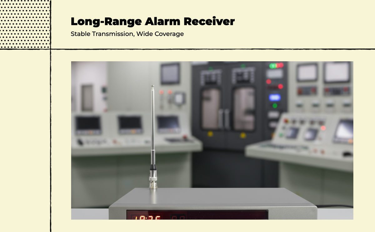 Long-range alarm receiver, high sensitivity