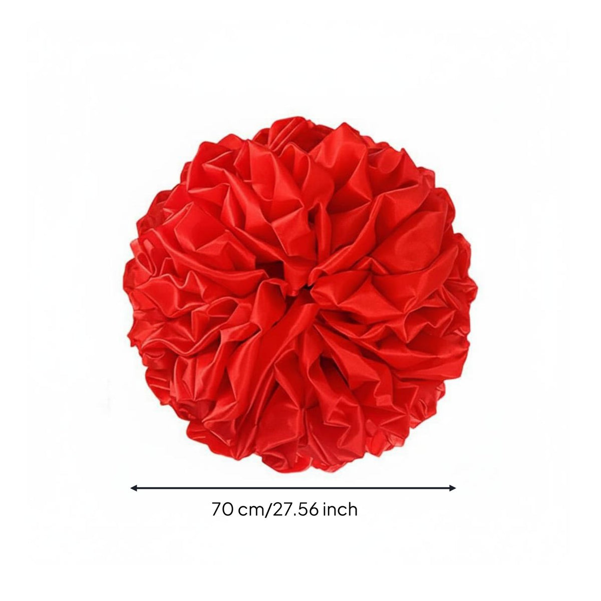 Red Flower Ball Wedding Door Decoration Traditional Style Red Cloth Drape Decoration Easy to Hang Festive Entrance Garland for New Homeowners, Housewarming