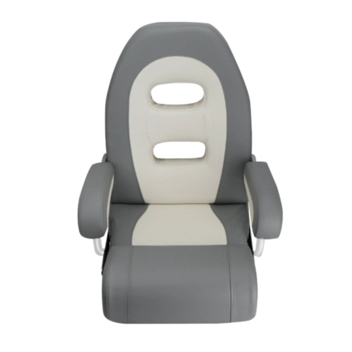 Marine Steering Station Seat Ergonomic Driver Seat with Armrests Heavy-Duty Pilot's Chair for Vessel Owners, Boaters
