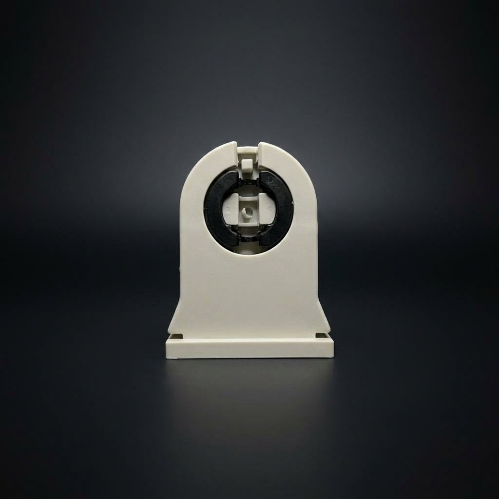 Tube Light Holder for PIN CONNECTOR T8 Fluorescent Lamp Holder, Single Unit for DIY Lighting Repair, Non-Shunted Copper Contacts