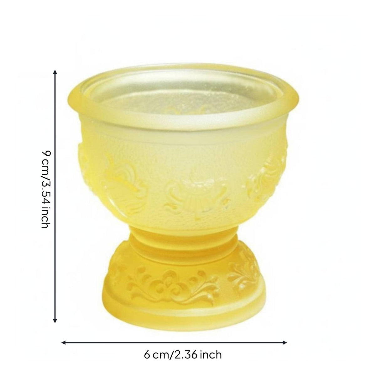 7 Pieces Buddha Water Cup Glossy Finish Buddhist Offering Cup Shiny Look