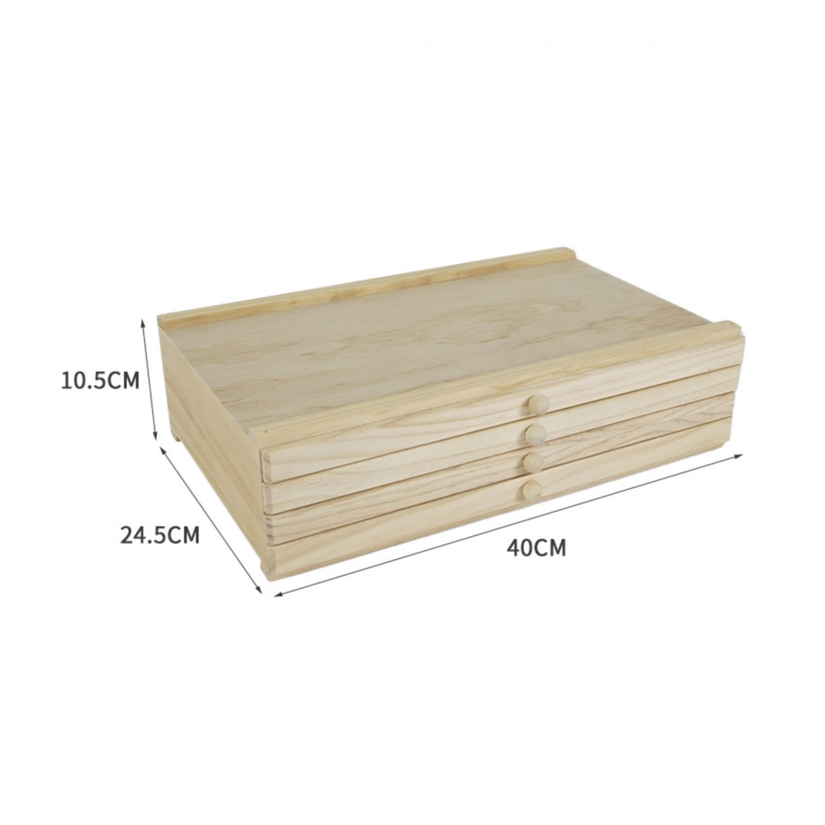 Multi Drawer Writing Implement Box Easy to Organize Wooden Art Storage Container