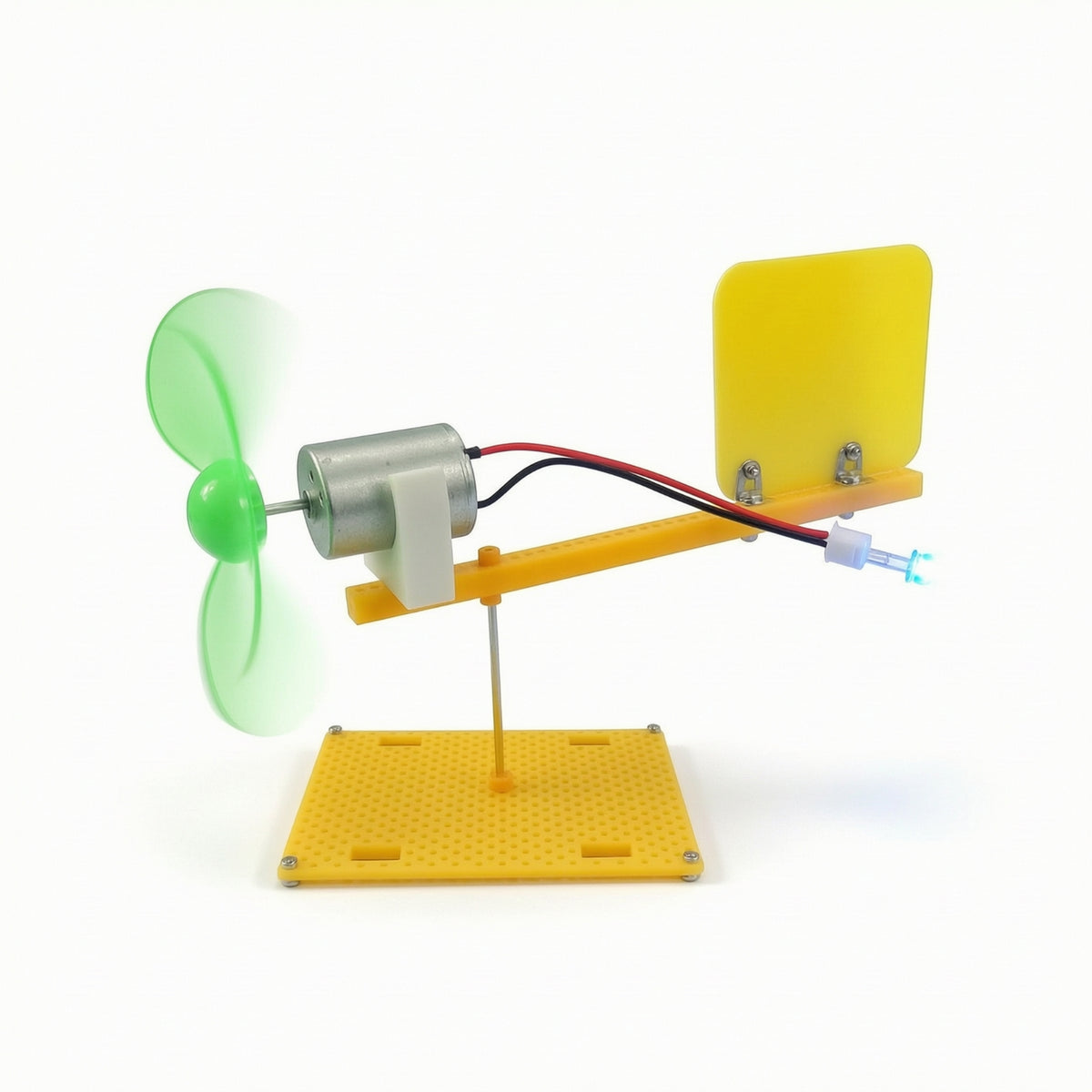 DIY Wind Turbine Model Educational Wind Generator Model Tabletop Generator with Propeller Hands-on for Students, Kids, Home School