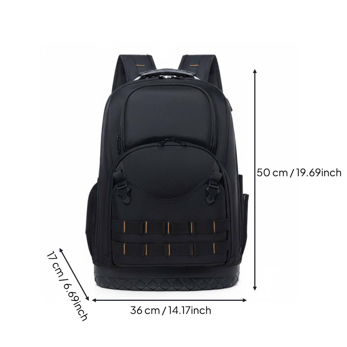 Multi-Pocket Tool Bag Backpack Multifunction Large Tool Backpack for Technicians