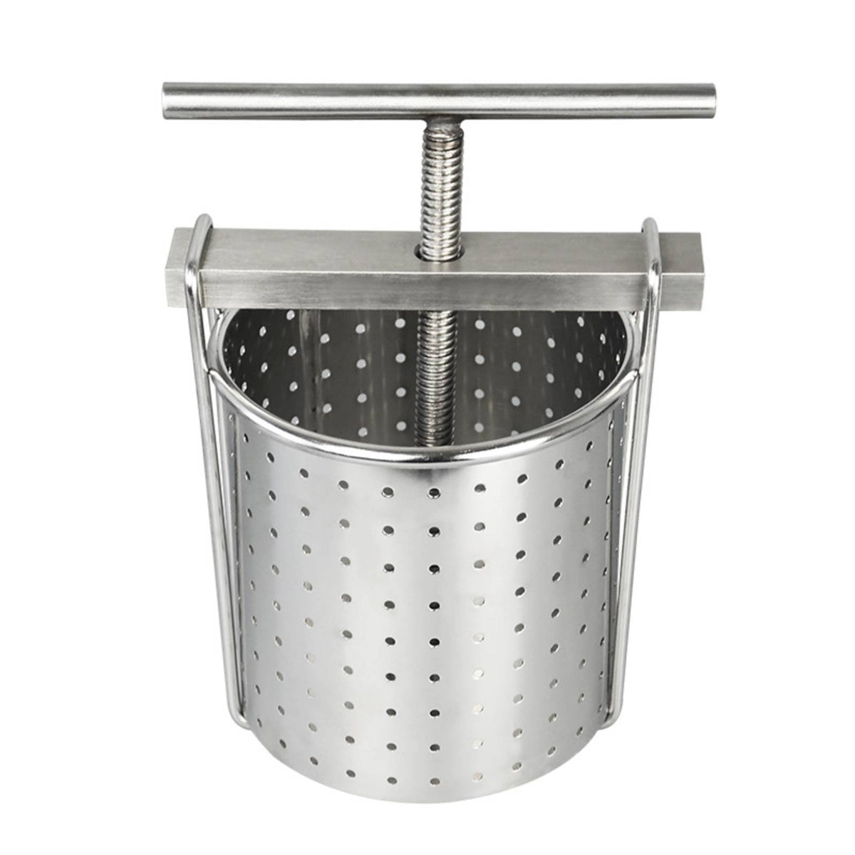 Manual Juice Press Stainless Steel Juice Press Compact Juicer with Metal Strainer for Home Cooks