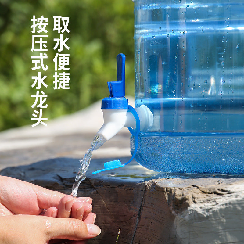 11.3L Transparent PC Water Bucket with Faucet and Wide Mouth