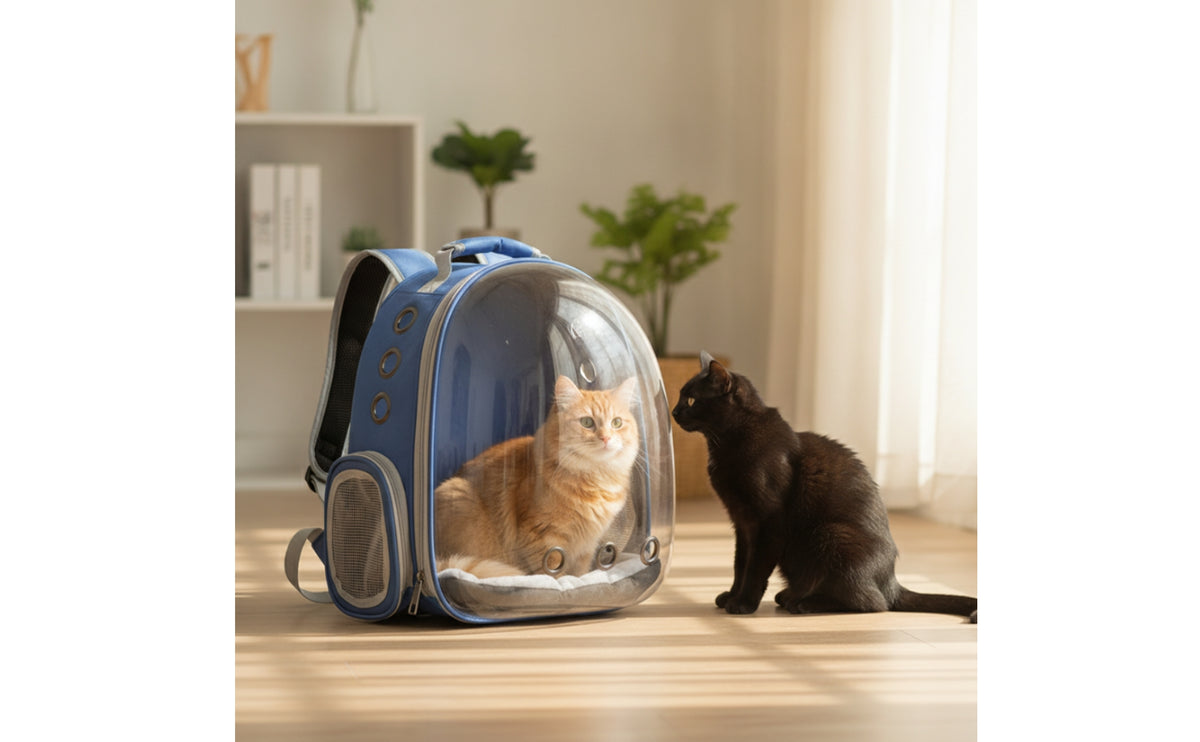 Cat Backpack Carrier Transparent Front Carrier Backpack Hands for Cats