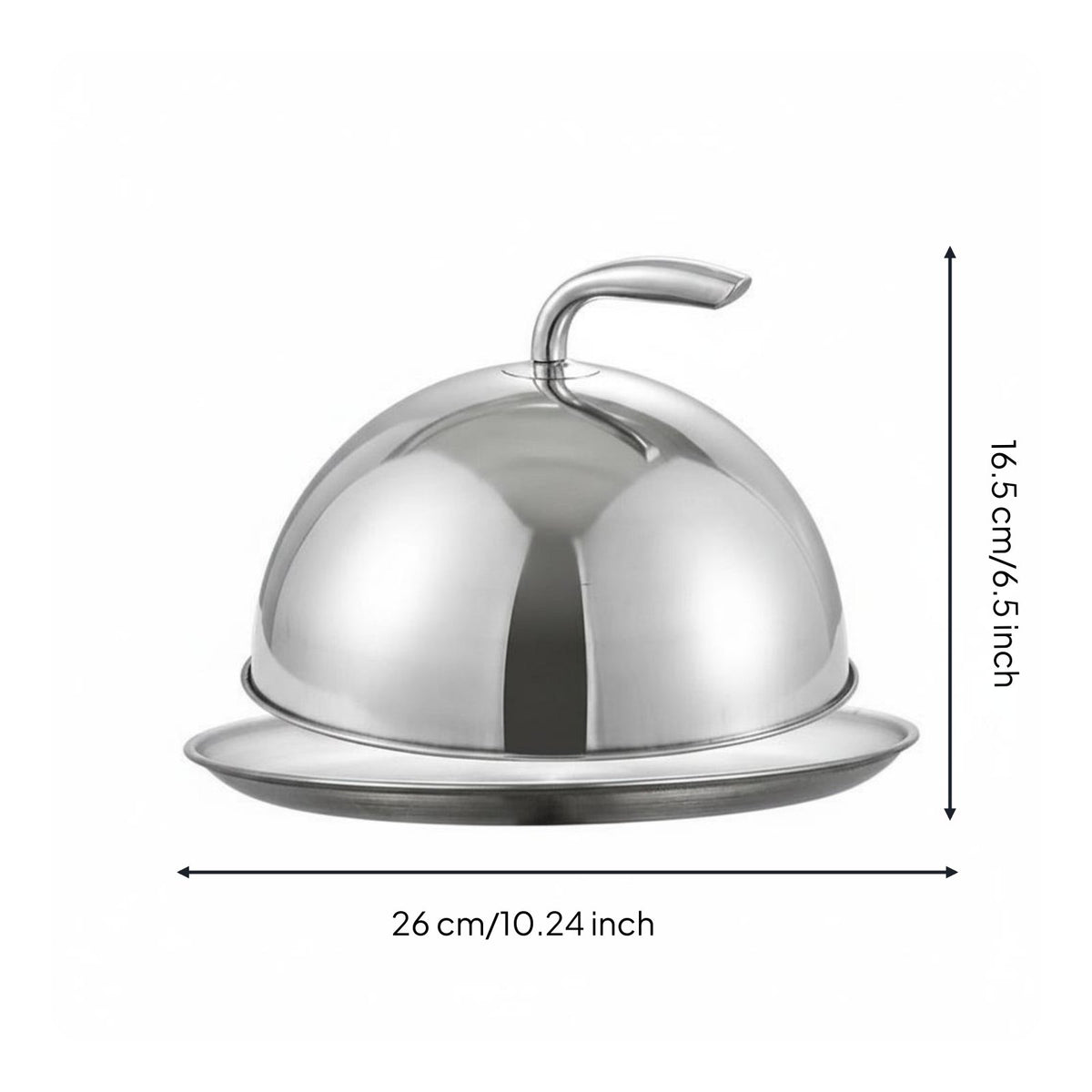 Steak Serving Dome Stainless Steel Food Dome Polished Finish Stainless Steel Cloche for Hotel Service