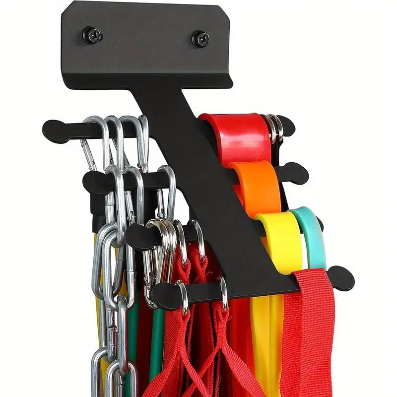 Resistance Band Rack - Gym Equipment Storage Rack, Multi-functional Fitness Organizer for Home Gym