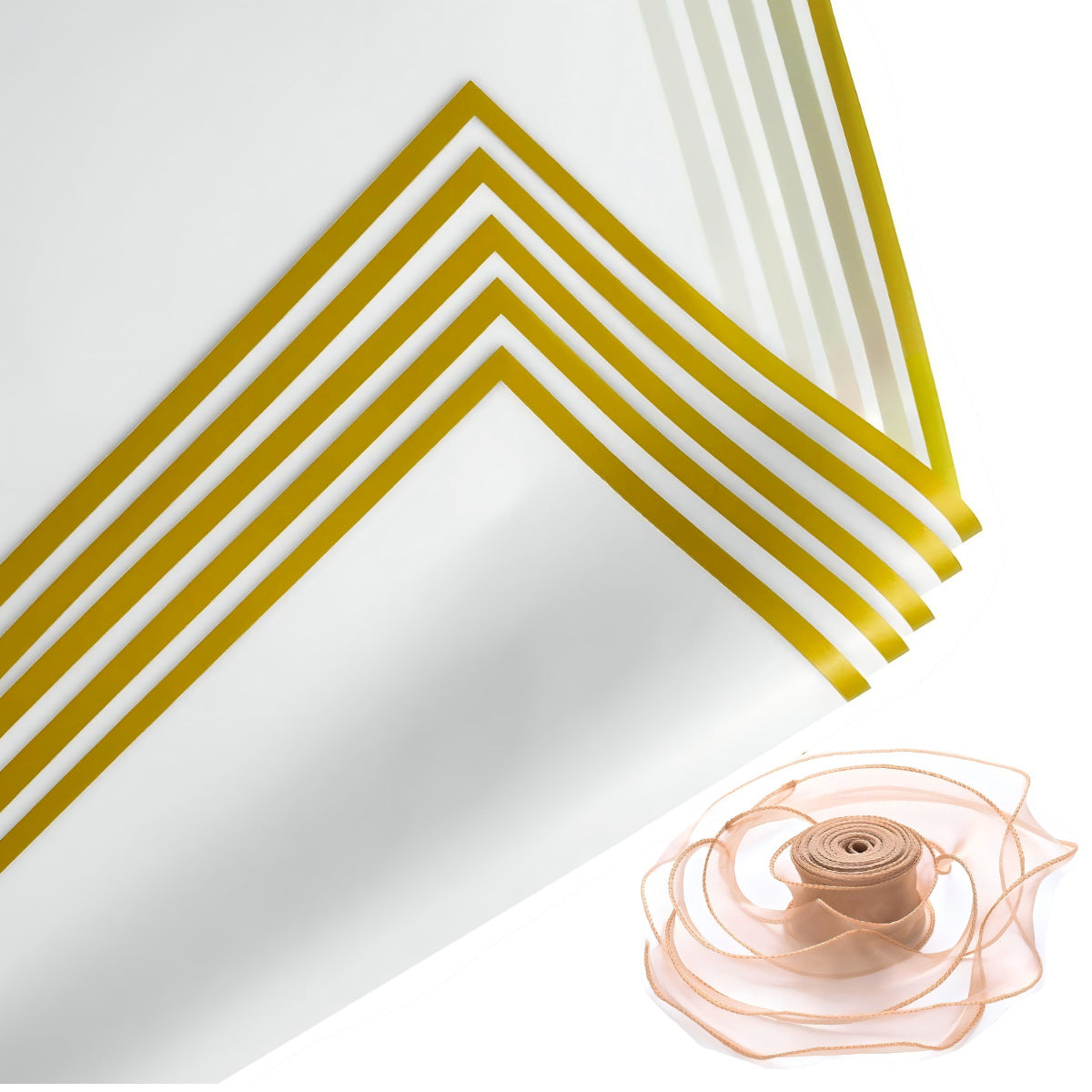 White / Gold Edge