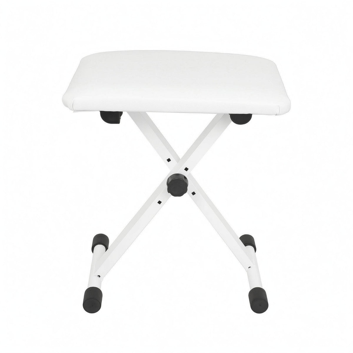 Leather-Covered Foldable Keyboard Bench Portable X-Shaped Keyboard Bench Stable Height Adjustable Piano Stool