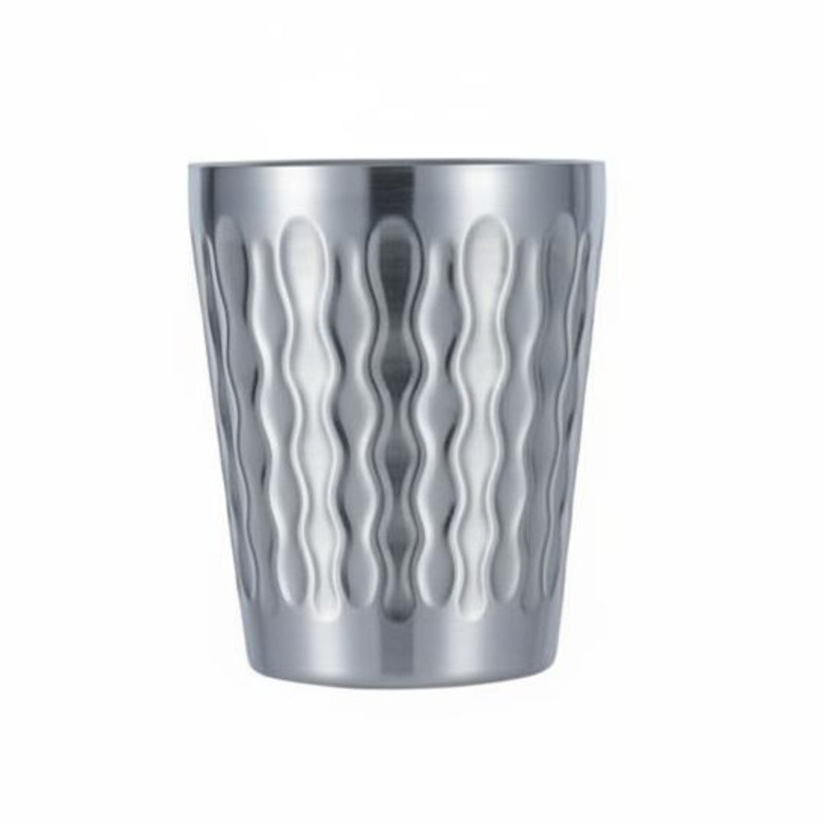 Stainless Steel Cup Shatterproof Korean Style Beverage Cup Easy to Clean Hammered Metal Tumbler for Restaurant, Outdoor