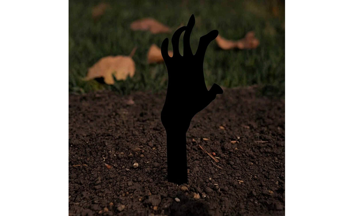 5 Pieces Outdoor Skeleton Hand Yard Stakes Black Skeleton Hand Garden Stakes Haunted Eerie for Halloween