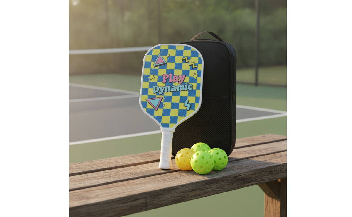 2 Pieces Fiberglass Pickleball Set with Bag Cushioned Pickleball Set Lightweight Sports Equipment Non-Slip for Beginners, Adults, Families, Outdoor, Backyard, Park