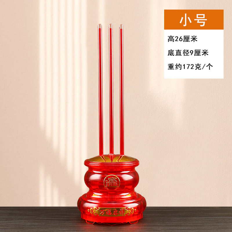 电子蜡烛灯佛前供灯莲花仿真火焰插电招财供佛家用LED节能电蜡烛 9626小聚宝电香炉一个