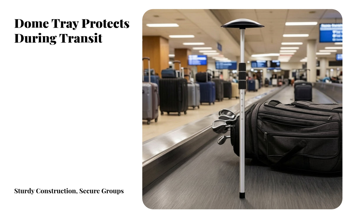 Foldable Bag Carrier Stand Rod | guarding Top Cap, Adjustable Length Design, Telescopic Golf bag stand