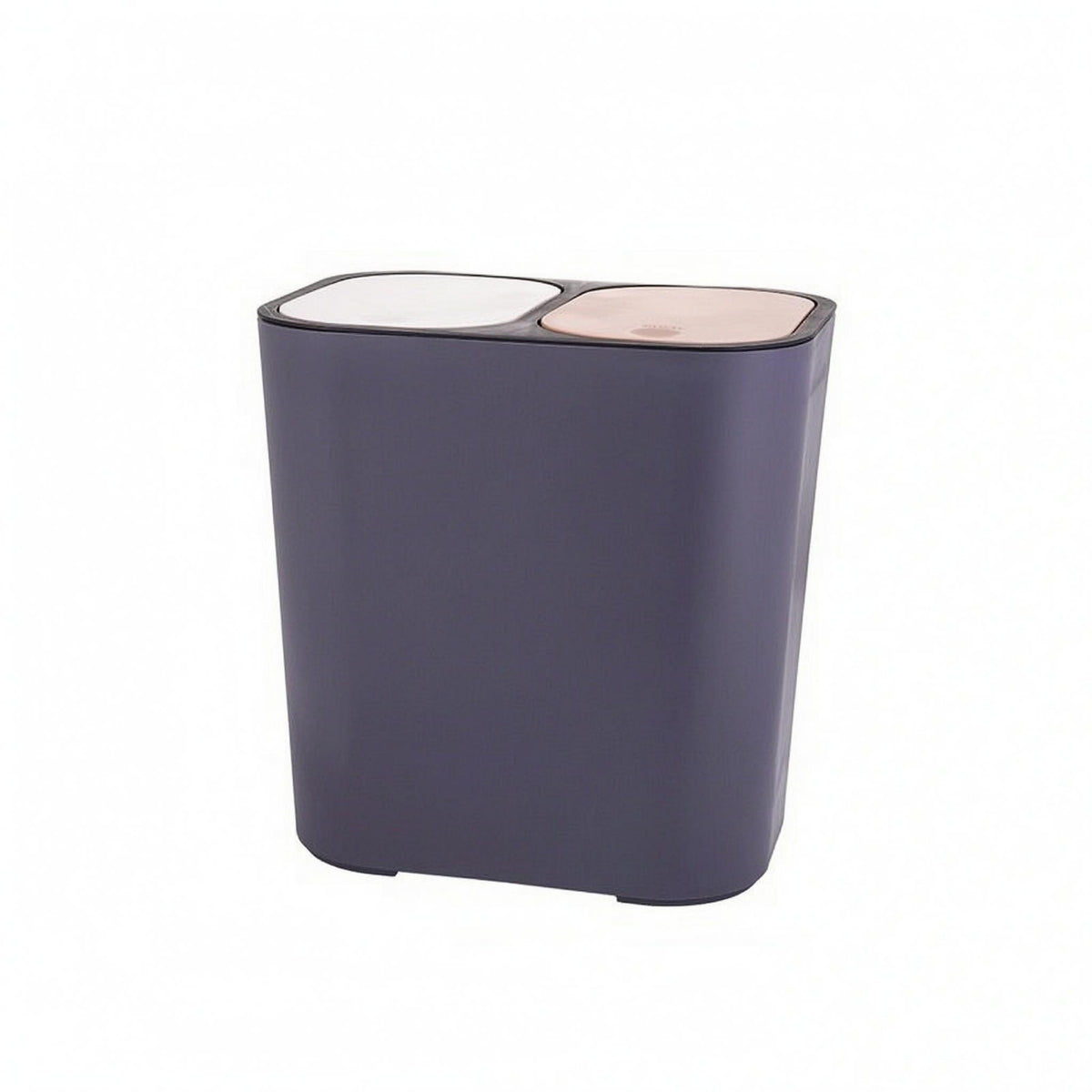 Two-Section-Compartment Trash Can Inner Liner Two-Section Compartment Trash Can Rounded Corners