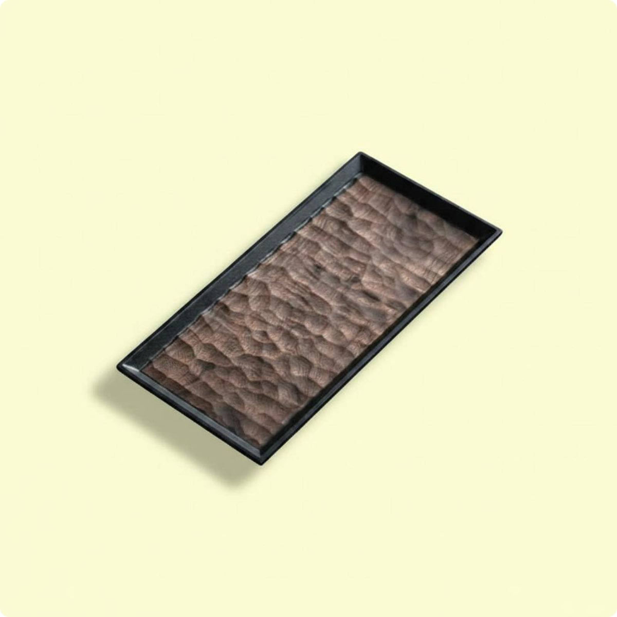 Walnut Wood Brew Tray Long-Lasting Hammered Texture Brew Tray Sleek Texture