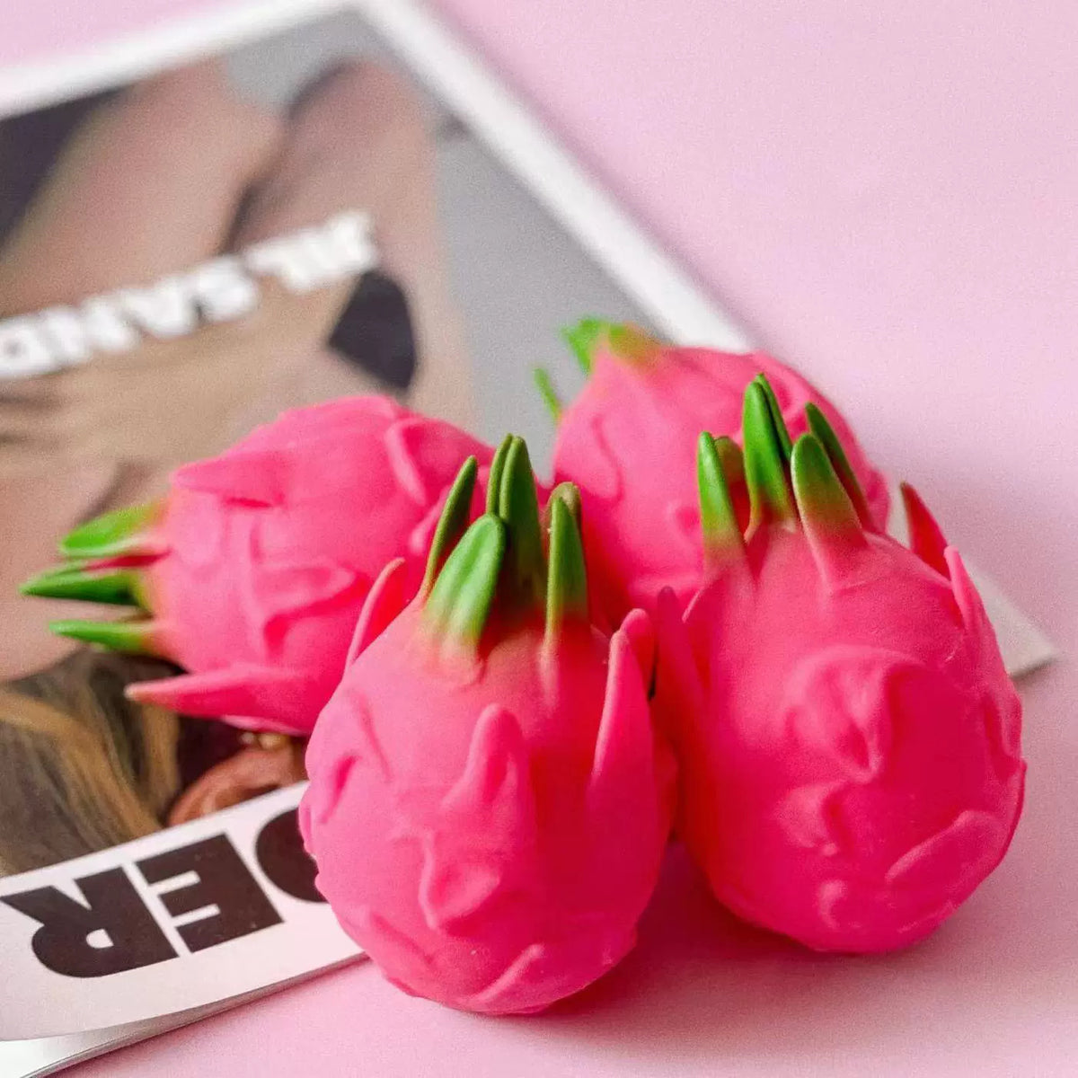 Simulation Dragon Fruit Squeeze Toy Stress Relief Ball for Youth