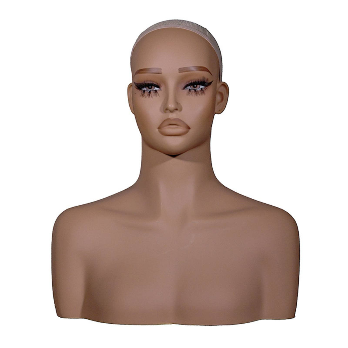 Hairpiece Display Head PVC Mannequin Bust Smooth Surface Earring Display Head for Salon