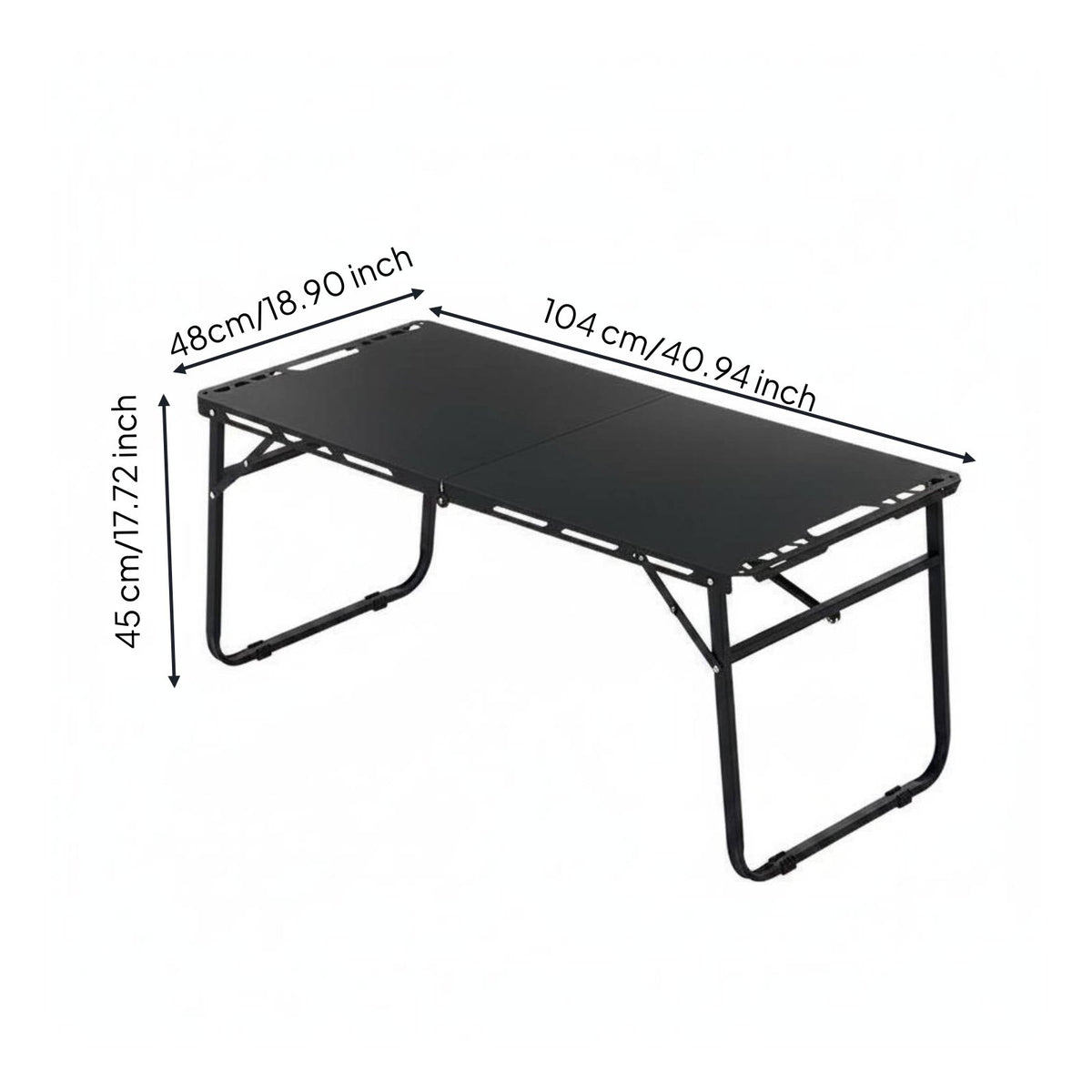 Easy Setup Modular Table Heavy Duty Folding Camp Table Stable X-Shaped Frame Non-Slip Feet for Campers, Picnickers, Camping, Picnic, Backyard