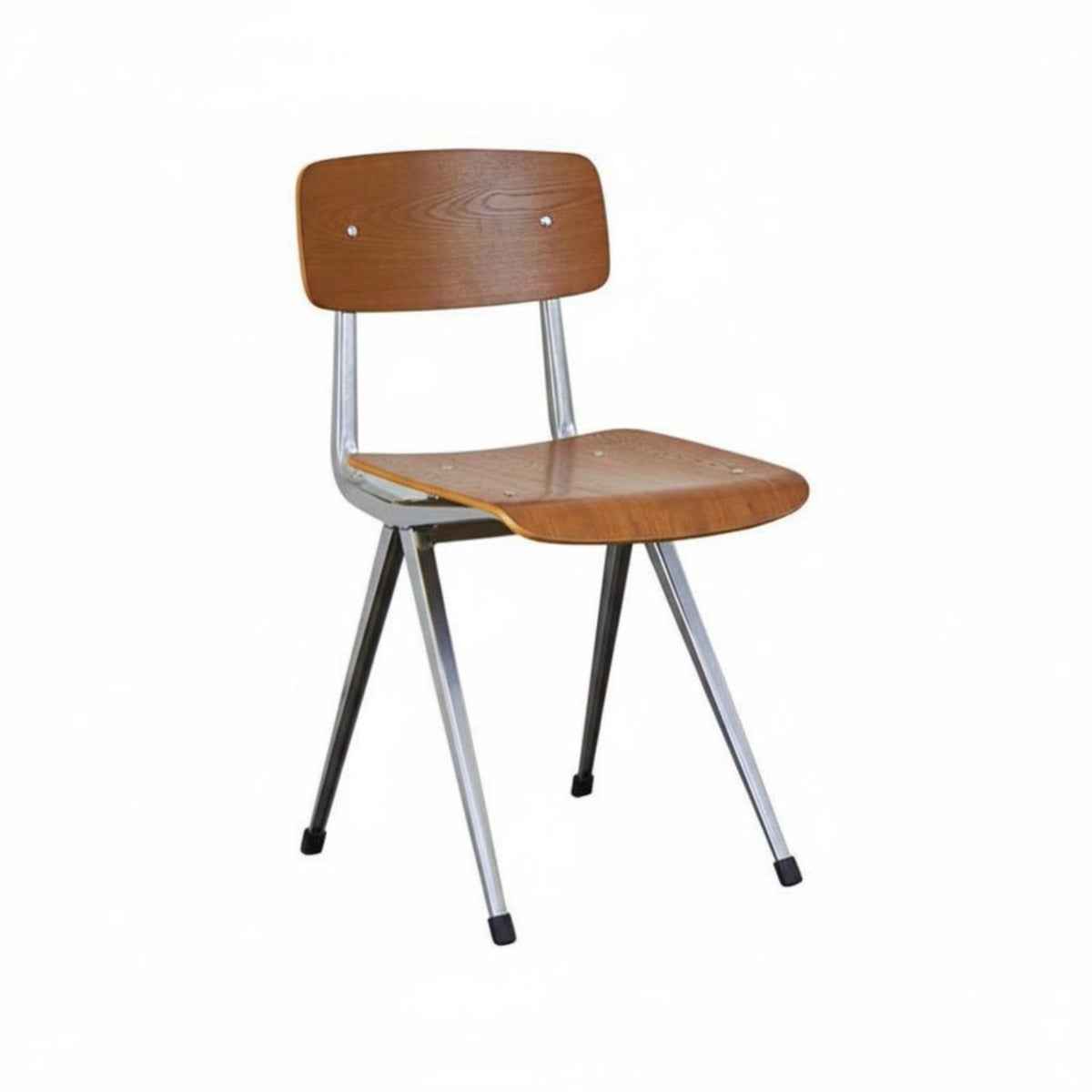 Industrial Schoolhouse Seat Long-Lasting Dining Chair Armless Design