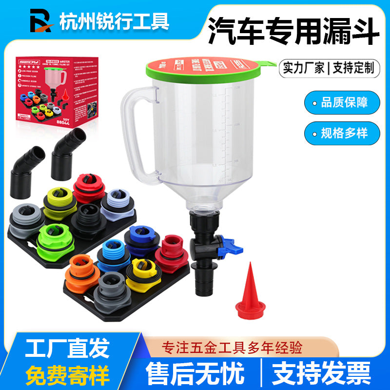 18-Piece Car Funnel Set for Engine Oil Gasoline Diesel Antifreeze Filling
